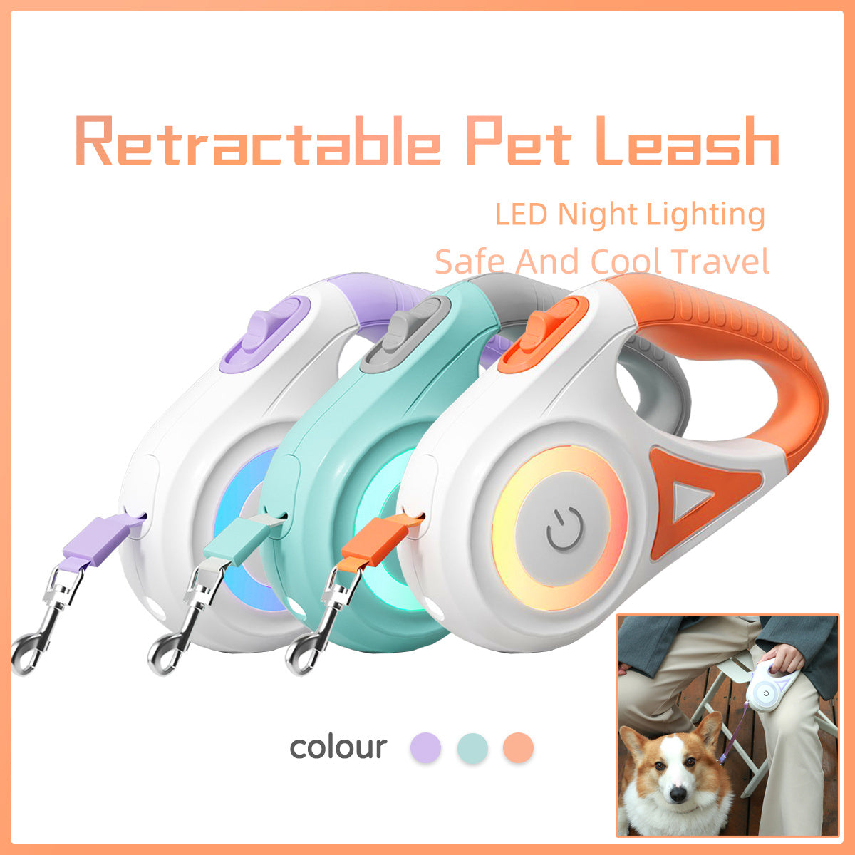 FlexLight™ Retractable Leash with Built-in LED
