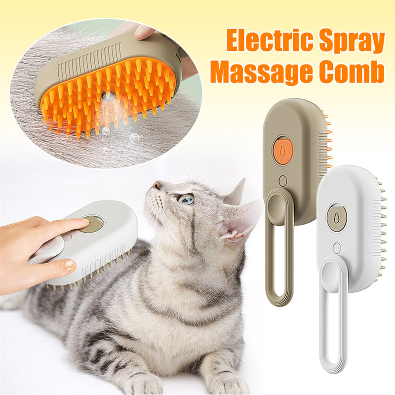 FurEase™ 3-in-1 Steam Grooming Brush