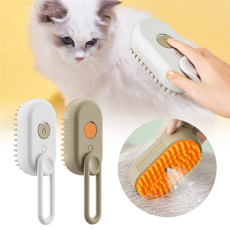 FurEase™ 3-in-1 Steam Grooming Brush