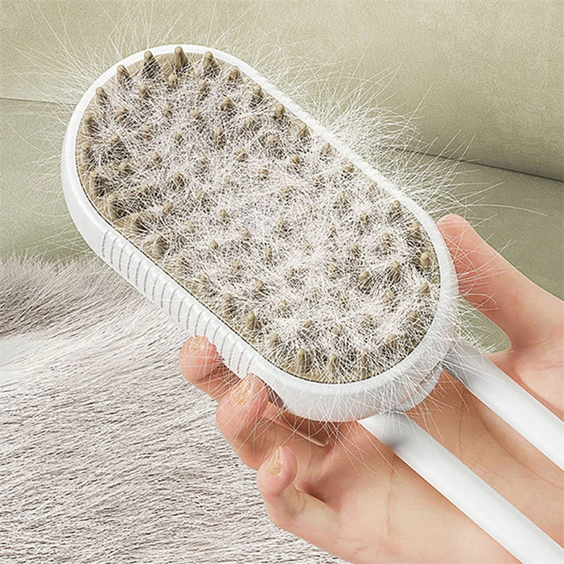 FurEase™ 3-in-1 Steam Grooming Brush